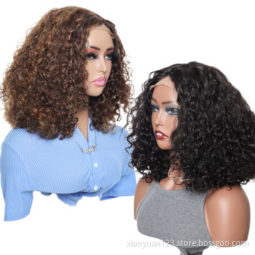 180% density transparent lace wig 100%virgin Brazilian hair pre plucked  T part  Human hair lace front wig for black women